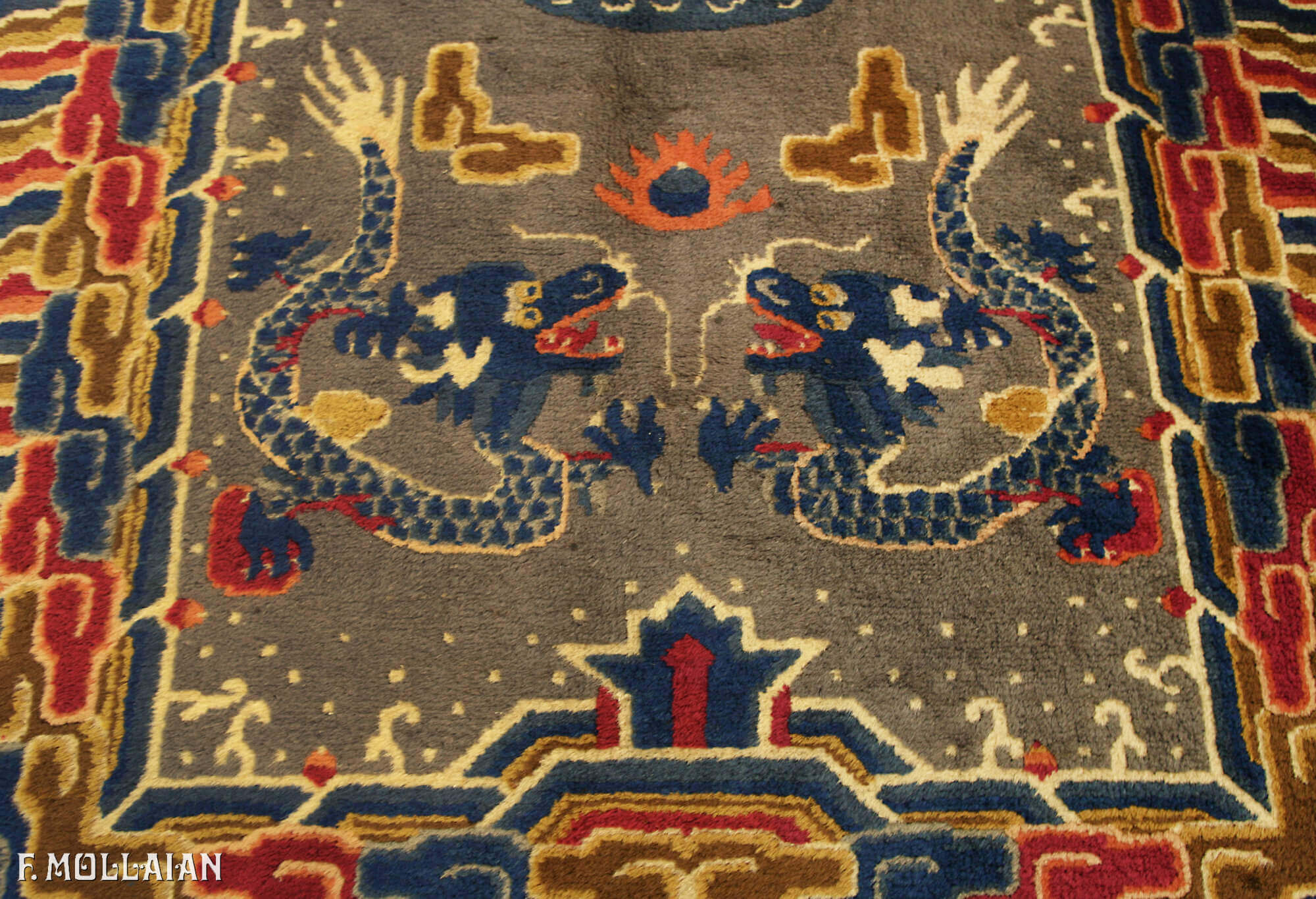 Antique Chinese Ningxia Rug (206x129 cm)
